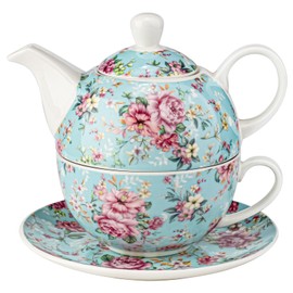 Leegg Tea Cup Set Ceramic Including 1 Teapot with lid 1 Tea Cup with 1 Sauser (B1)