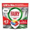 Fairy Platinum Plus All-In-1 Dishwasher Tablets Bulk, 42 Tablets, Lemon,