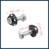TUCKBOLD 4Pcs Black Aluminum Alloy Decorative License Plate Bolt Screw