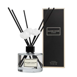 CULTURE & NATURE Reed Diffuser Set 6.7oz (200ml) French Lavender Scented Diffuser with Sticks Home Fragrance Reed Diffuser for Bathroom Shelf Decor
