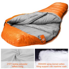 Bessport Mummy Sleeping Bag | 15-45 ℉ Extreme 3-4 Season Sleeping Bag for Adults Cold Weather– Warm and Washable, for Hiking Traveling & Outdoor Activities