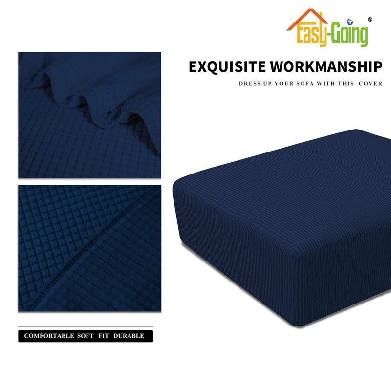 Easy-Going Stretch Square Ottoman Cover 40x40x15 inch Folding Storage Stool