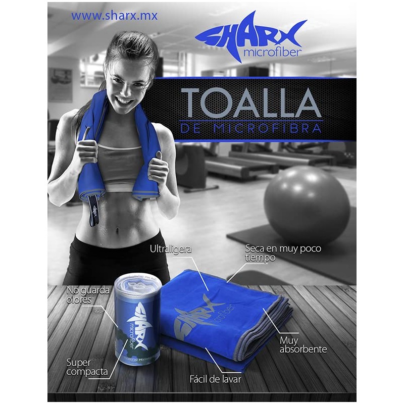 SHARX 2 Piezas de Toalla de Microfibra Deportiva Medida 40x80cm