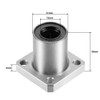 sourcing map Linear Ball Bearings LMK12UU with Square Flange, 12