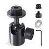 Etour Ball-and-Socket Head Microphone Adapter, 360° Swivel & 90° Tilt