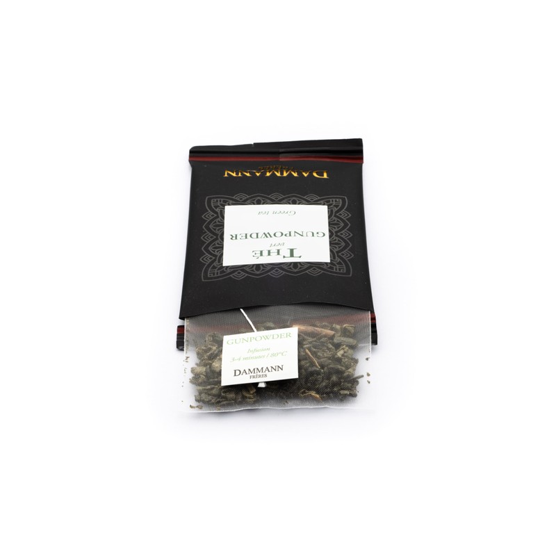 Dammann Freres Satchets, Gunpowder Green Tea Bags, Premium Gourmet French