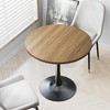 24 inch Small Tulip Table for 2 Person, Walnut Round
