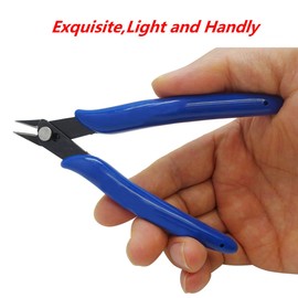 5 Pcs Electrical Wire Cable Cutter,5" Micro Cutting Plier Diagonal Side Cutter Flush Cutter for Coil DIY Jewelry Craft Model-Making Cutting Zip-Ties