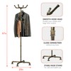 THRONKENGER Industrial Coat Rack, Metal Pipe Coat Rack Stand Freestanding