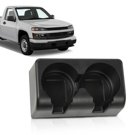 G-PLUS Bench Seat Dual Cup Holder Center Console Insert Double Storage Compatible with Chevy Colorado GMC Canyon 2004-2012 19256630 89039574 89039575 19121876