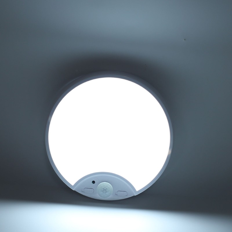 Motion Sensor Ceiling Light Indoor Wireless White LED Battery Powered