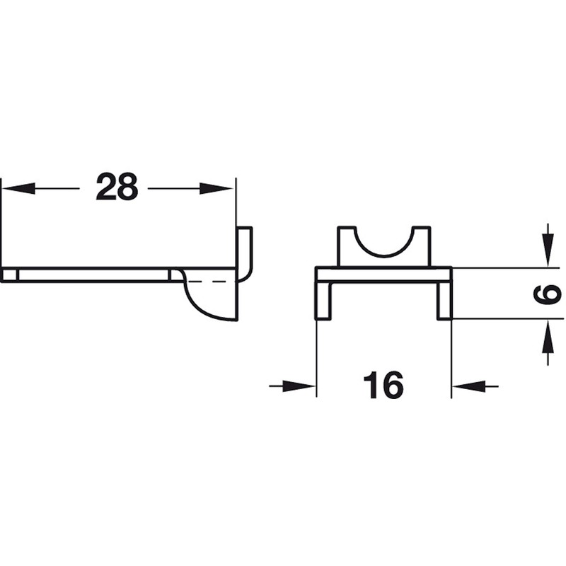 HARDWARE FOR YOU LTD PACK OF 10 SHELF SUPPORT BRIGHT