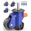 KOSTANZO Leveling Stem Casters Set of 4 Heavy Duty Retractable