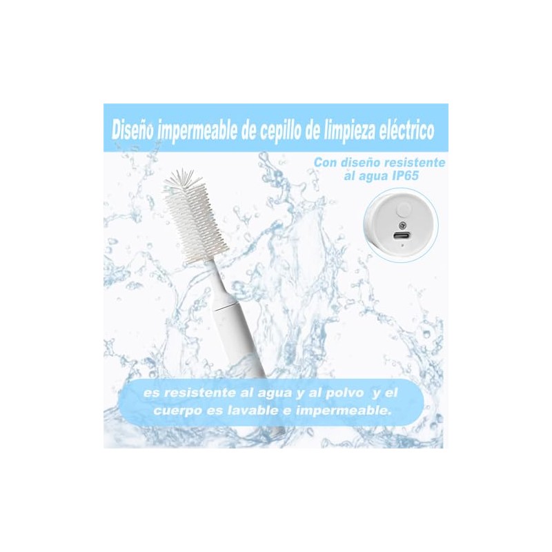 Cepillo de Botella Eléctricos, Juego de cepillos eléctricos para limpiar