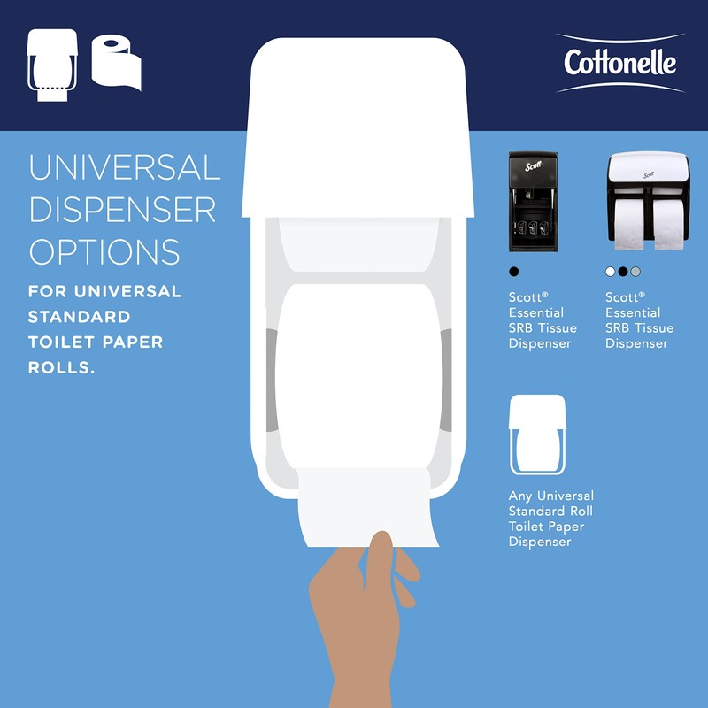 Cottonelle Professional Standard Roll Bulk Toilet Paper (17713), 2-Ply, White
