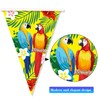 HOWAF Tropical Birds Decorations,16 Pieces Luau Hawaiian Toucan Parrot Birthday