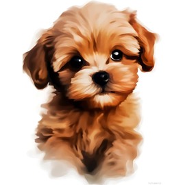 TUTUMAY21 Cute Poodle Dog Watercolor Puppy Diamond Painting Kits 5D Animal Painting Art Full Gem Cross Stitch Kit Crafts for Beginners DIY Wall Decor Gifts 30x40cm