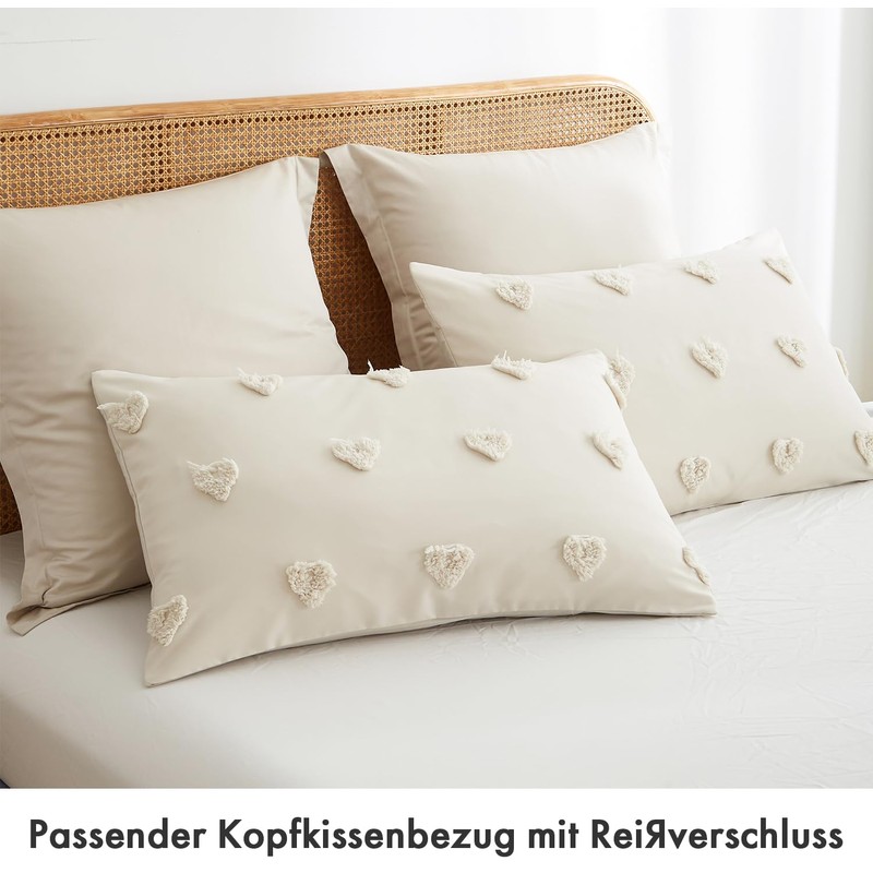Freyamy Beige Bed Linen 135 x 200 cm 2-Piece Bohemian