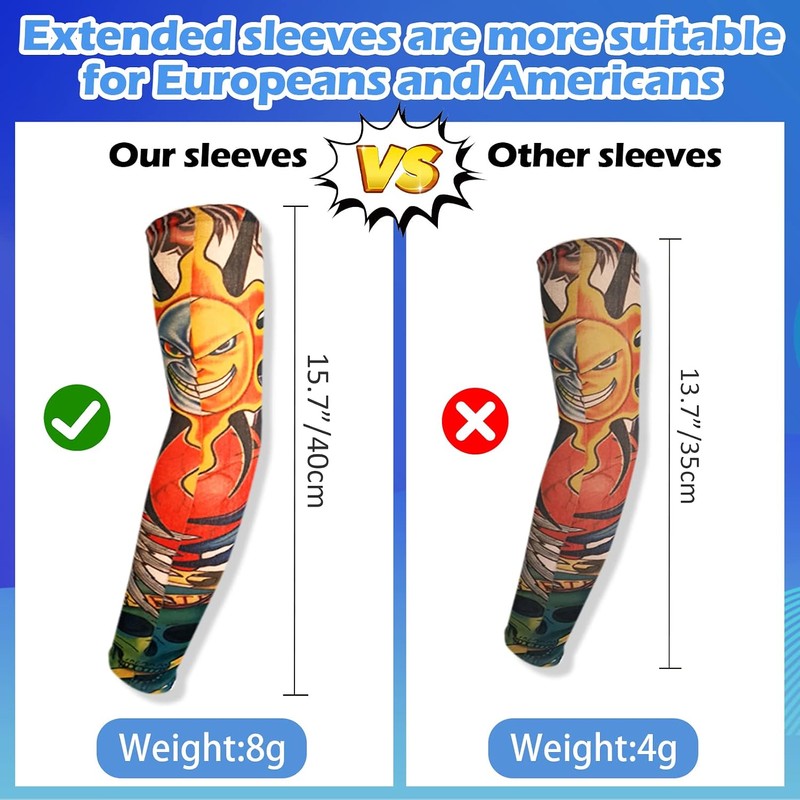 Aresvns - Funda para tatuajes para hombres y mujeres, mangas