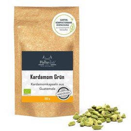 Wild Green Cardamom Whole, Cardamom Capsules, Premium Organic Quality, Hand Selected, 100 g Pfefferdieb®