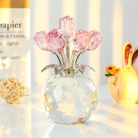 Kertari Birthday Present for Women, Popular 【Genuine】K9 Crystal Non-Fading Rose Flower Artificial Flower Rose Interior Gift, Wedding Congratulation, Anniversary, Mother's Day, Father's Day, Christmas