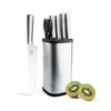 CHUSHIJI 6-Piece Silver Kitchen Knife Set | One-Piece Stainless Steel,