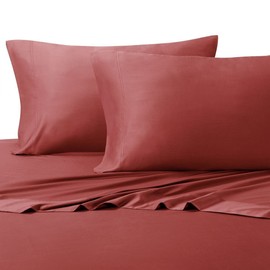 Royal Hotel Bedding Soft Hotel Cooling Sheets for Hot Sleepers, 4PC Organic Viscose Derived from Bamboo Sheets, Sheet and Pillow Cases Set - Deep Pocket (King - Coral)