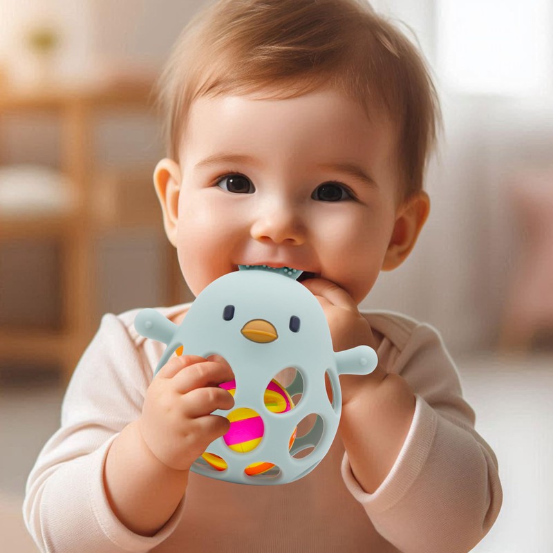 farout Montessori Teething Ring & Rattle for Babies - Sensory