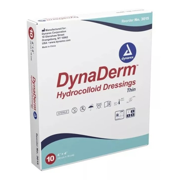 Dynarex Dynaderm Apósito Parche Hidrocoloide 5 X 5 Cm 10 Piezas