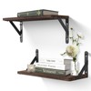 Uten Floating Shelves, Solid Wood Wall Mounted Shelf for Bathroom,