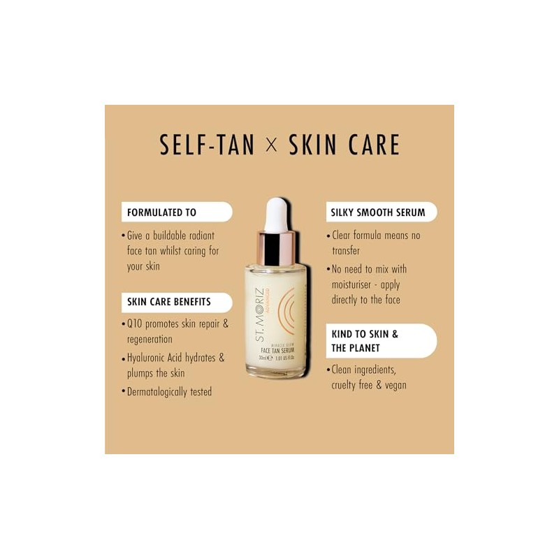 St Moriz Advanced Face Tanner Serum - Miracle Glow Hydrating
