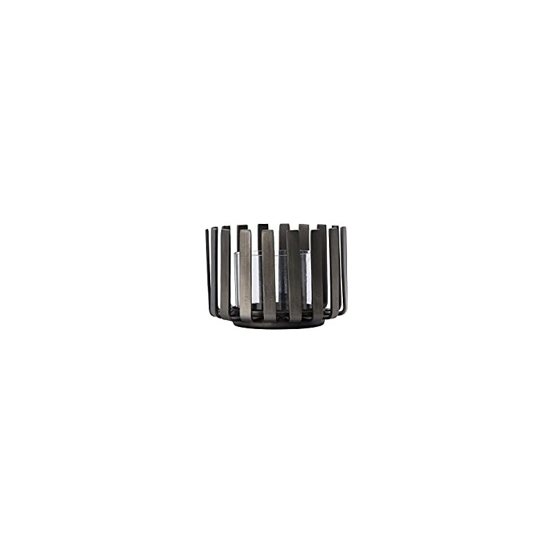 House Doctor 205345003 Tea Light Holder, Bars, Black, Height: 7.5