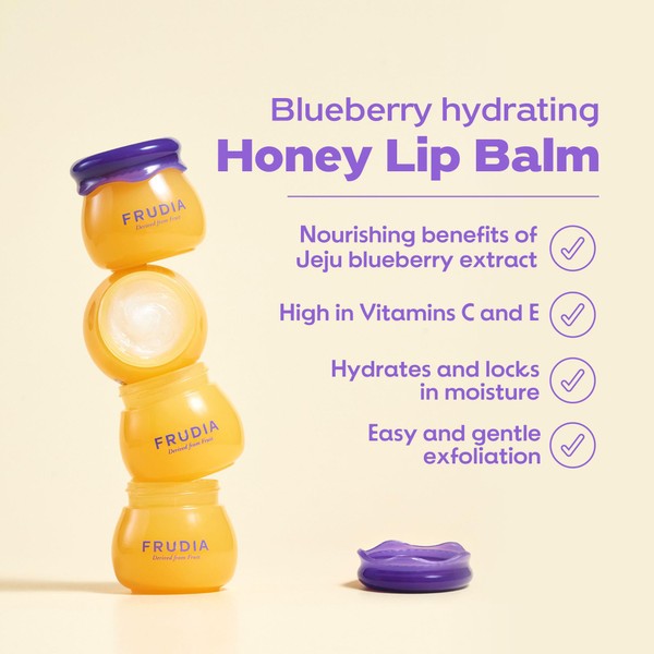 FRUDIA FRUDIA Blueberry Honey Lip Balm, Exfoliating & Moisturizing Dewy