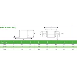 Adler EF3 Fuse for Energy Storage Systems (ESS) (250A)
