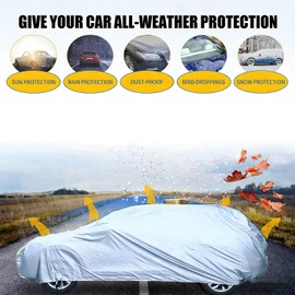 Lona retráctil, toldo para auto, funda protectora, garaje portátil - Funda solar para sedán con control remoto, protector eléctrico para sol y nieve, cabe en el maletero, antirrobo Silver-2XL
