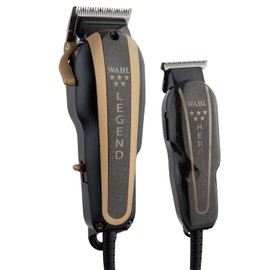Wahl - Combo profesional de peluquero 5 estrellas, modelo número 8180, negro/marrón para hombre, kit de 1 pieza