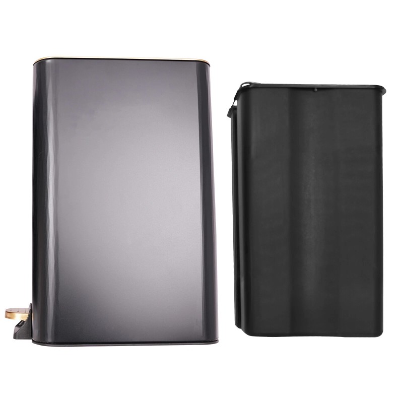 12L Bathroom Trash Can Carbon Steel Step On Kitchen Garbage