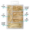 HangDone Nails Assortment 250-Pieces 4 Sizes, Brass Plated