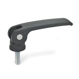 Ganter Normelemente Eccentric clamp with screw - 927-82-M8-60-B | Handle length l1: 82 mm | Thread d2: M8 | Lever zinc die-cast, black | 1 piece