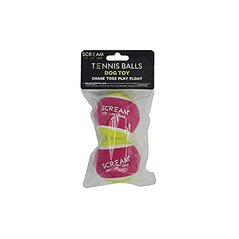 SCREAM 92-SDT04199 Solid Foam Tennis Ball 2Pk, Loud Green &