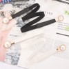 Porbbow Women Skinny Stretchy Waistband Pearl buckle elastic belt decorative