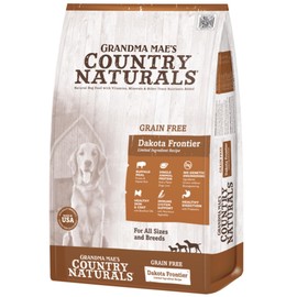 Grandma Mae’s Country Naturals Dry Dog Food, Grain Free Dakota Frontier Formula, Buffalo, Slow Cooked & Nutrient Dense, Made in USA, 4 LB Bag