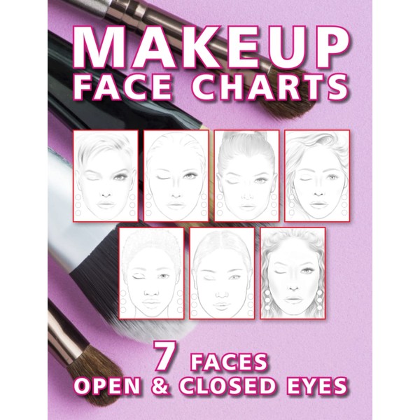 MAKEUP FACE CHARTS: 7 Different Faces with Open and Closed