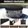 Permade Fire Pit Cover Round, 64-71 Inch Outdoor Built in