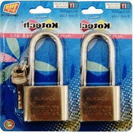 Large Warehouse Key, Heavy-Duty Warehouse Padlock Set (2 Locks), Locking Device Warehouse Door