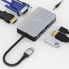 USB C Hub with 4K HDMI VGA USB3.0 3.5mm Audio
