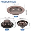 uxcell 9 Pcs Kitchen Sink Drain Strainer Red Bronze, Stainless