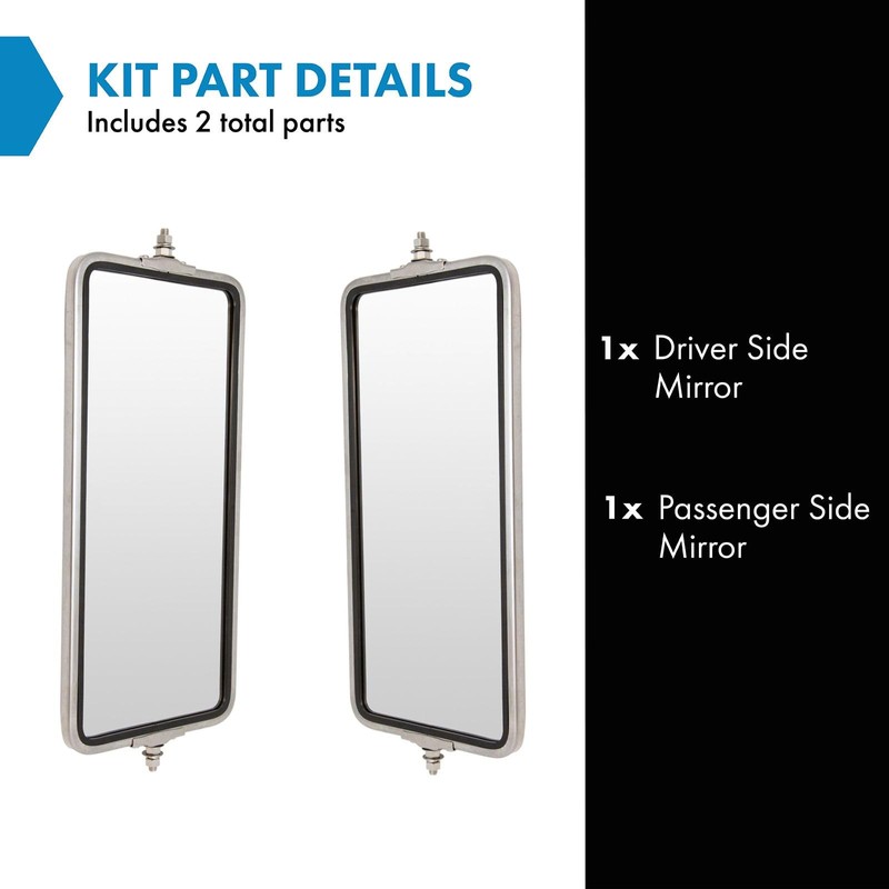 TRQ West Coast Mirror 16 x 7 Left and Right