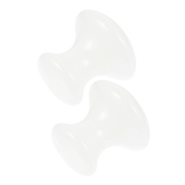 FRCOLOR 2pcs Mushroom Shaped Guasha Massage Stones for Face Neck with Ergonomic Grip Gentle Smooth Texture Scraping Tool for Muscle Soreness Relief and Facial Care