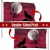 Swono Howling Wolf Flag 3x5 ft Dark Cloudy Night Round